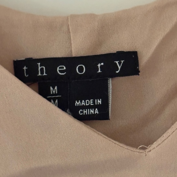Theory 100% Silk Light Pink Slip Top - Picture 10 of 12